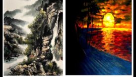 قصيدة الطبيعة: مناظر طبيعية معبرة مصنوعة في كل إطار