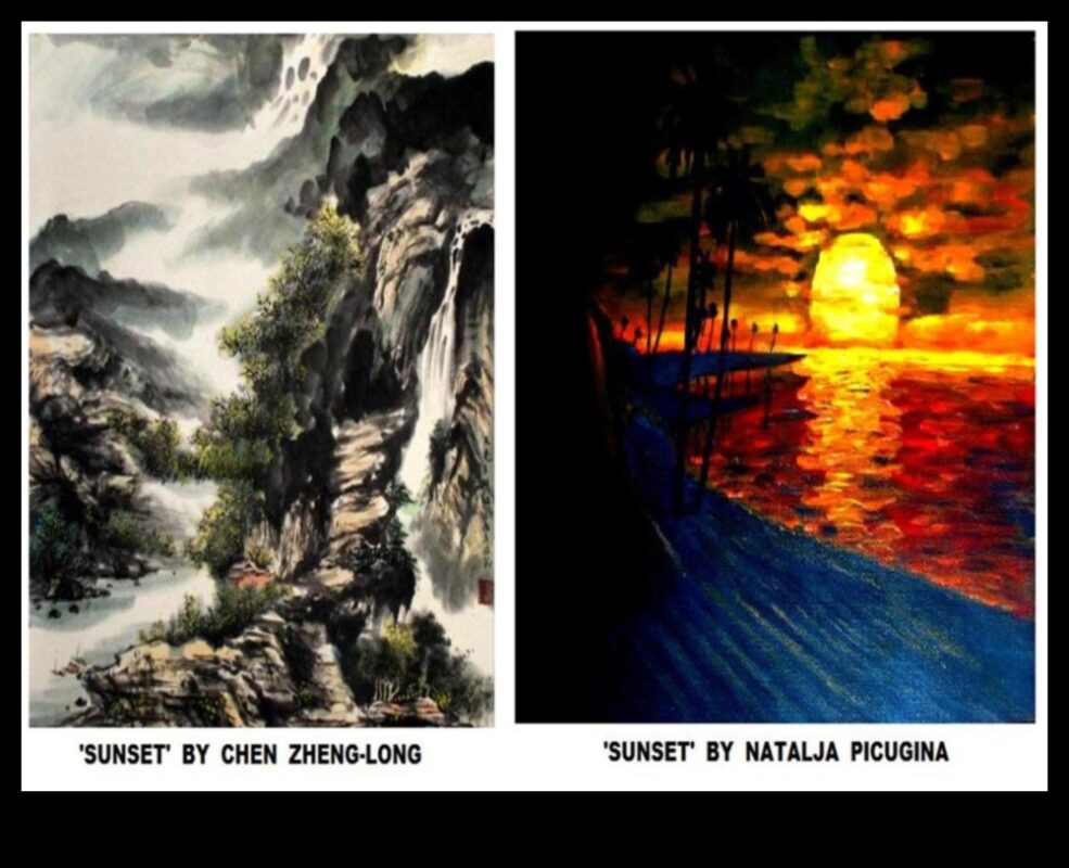 قصيدة الطبيعة: مناظر طبيعية معبرة مصنوعة في كل إطار